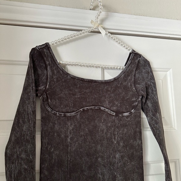 BDG Urban Outfitters Washed Black Seamless Midi Dress - Picture 3 of 11